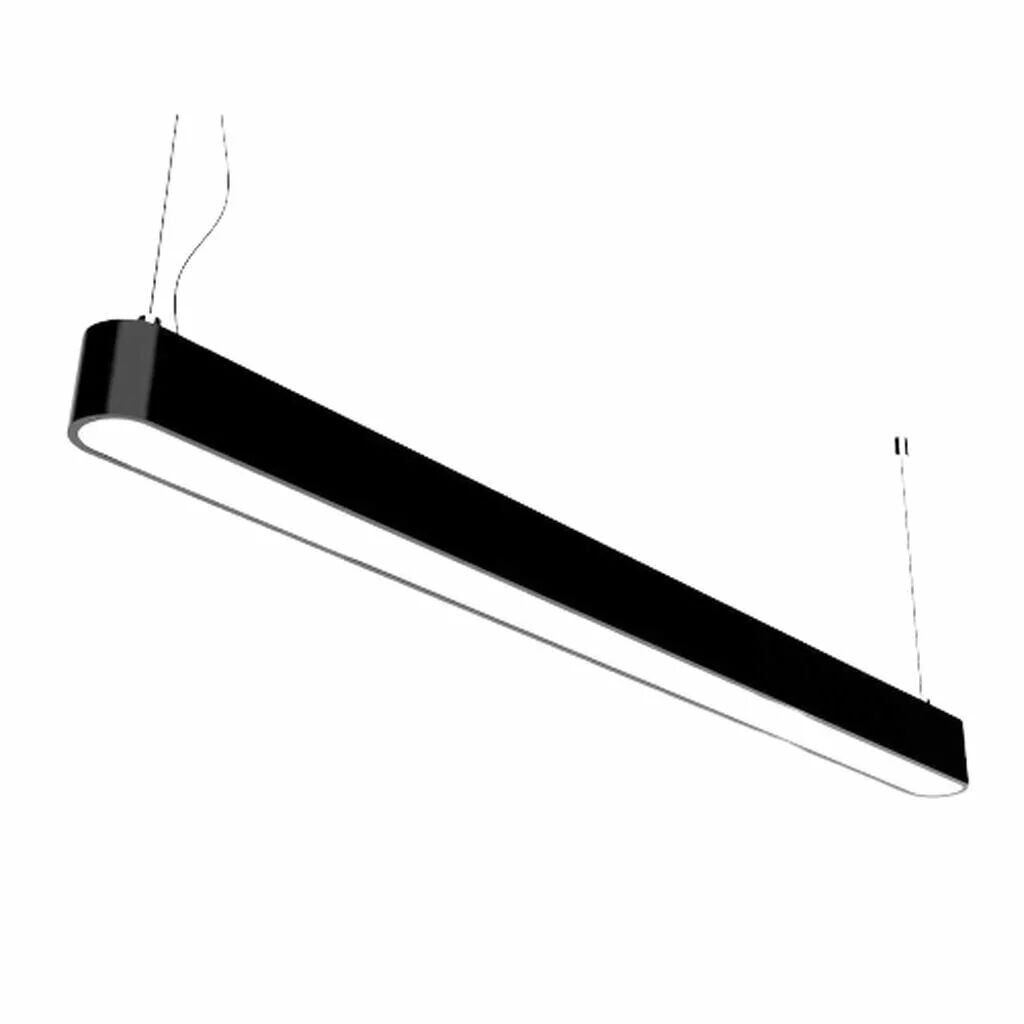 Oval Linear Aydınlatma Osram Led Sıva Üstü Led Lineer Armatür 8x8 Cm Kasa 2700K (Sarı Işık) - 100CM - Askısız - Antrasit