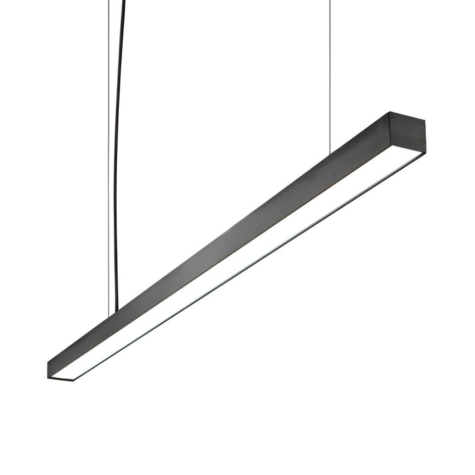 Linear Aydınlatma Osram Led Sıva Üstü Led Lineer Armatür 5x5 Cm Kasa 2700K (Sarı Işık) - 300CM - Askısız - Siyah