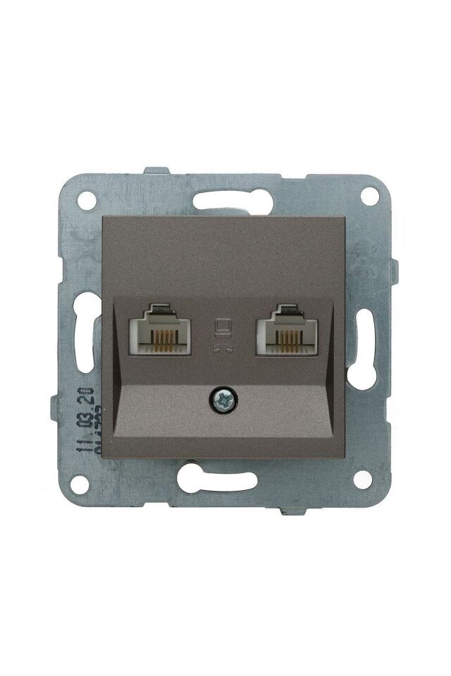 Viko Artline Novella Data-Nümeris Telefon Prizi (RJ45-CAT6-CAT3) Mekanizma + Kapak 92600104 Antrasit