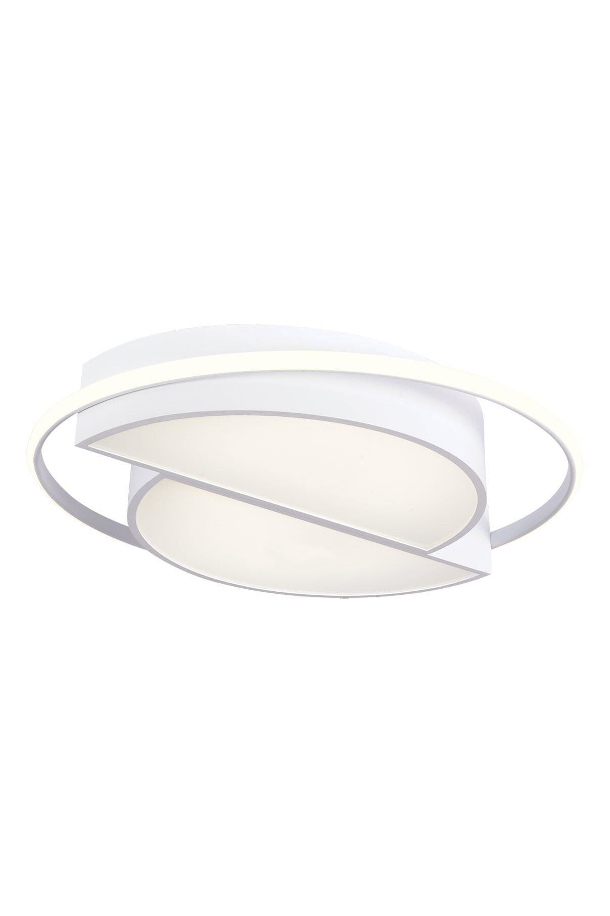 Vesta Modern Dekoratif Yuvarlak Plafonyer Led Avize Aydınlatma Beyaz Kasa 3 Renk Modlu KOZ8060 Dimli