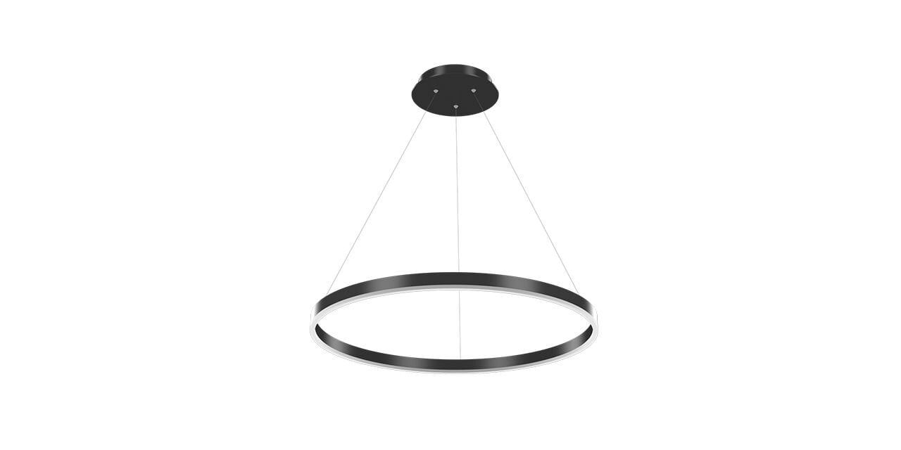 Goya 40 Watt Samsung Ledli Dekoratif Sarkıt Yuvarlak Linear Aydınlatma 60CM GY 8210-60 3000  K (Gün Işığı) - Beyaz - Dimli - Rozanssız