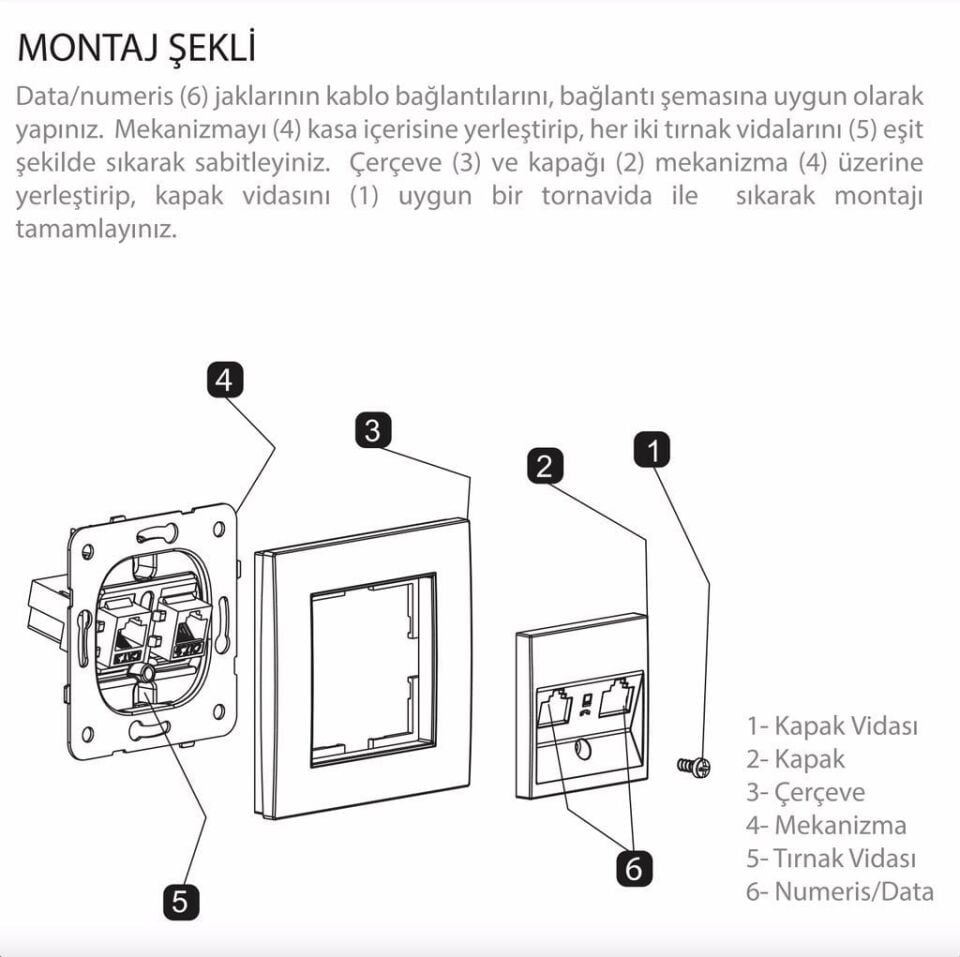 Viko Artline Novella İkili Data Prizi (2 X RJ45 CAT5E) Mekanizma + Kapak 92600034 Bronz
