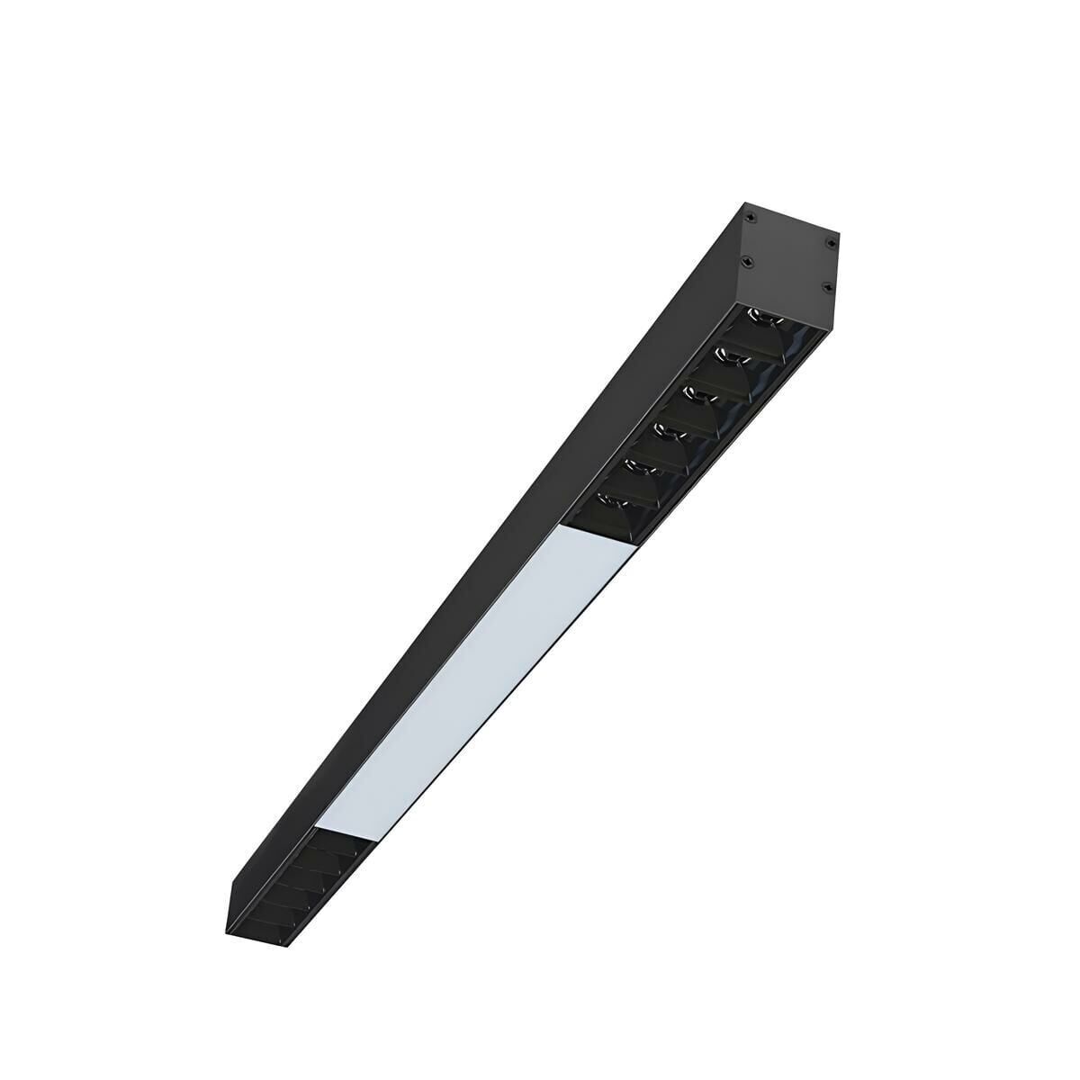 Mercekli Led Linear Aydınlatma 66Cm Samsung Led Sıva Üstü Lineer Armatür 3x6 Cm Kasa 2700K (Sarı Işık) - Beyaz - Askısız