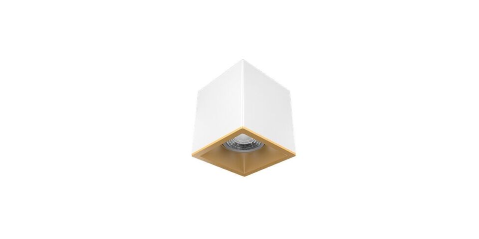 Goya 8 Watt 11x9 Kare Kasa Samsung Ledli Spot Armatür GY 1861-8 2700K (Sarı Işık) - Beyaz - Gold - Dimli