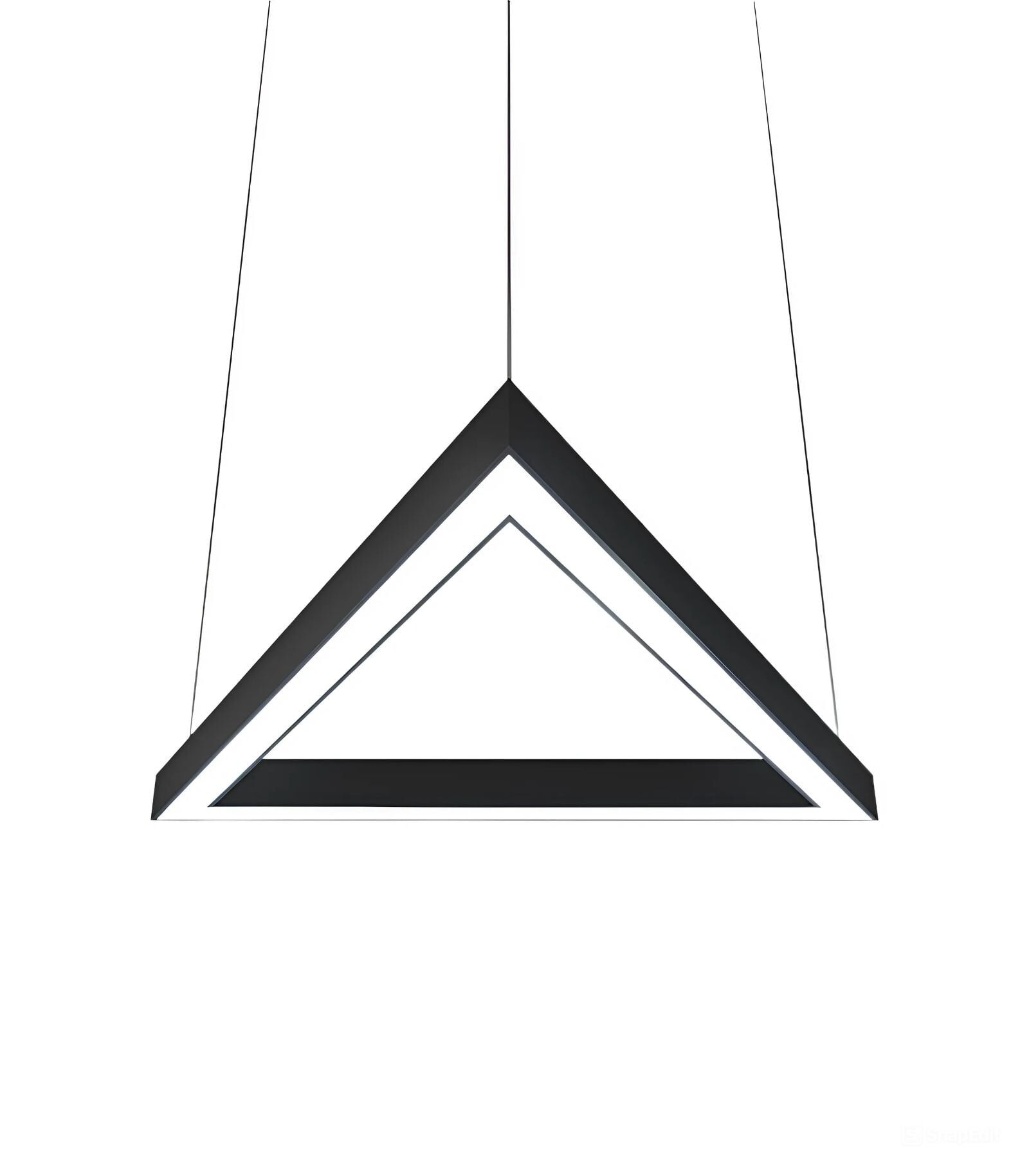 Üçgen Linear Aydınlatma Modern Led Avize Lineer Armatür 120x120x120CM - 2700K (Sarı Işık) - Askılı - Beyaz Kasa