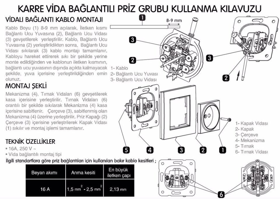 Viko Karre UPS Topraklı Çocuk Korumalı Priz Beyaz Mekanizma + Kapak 90967045