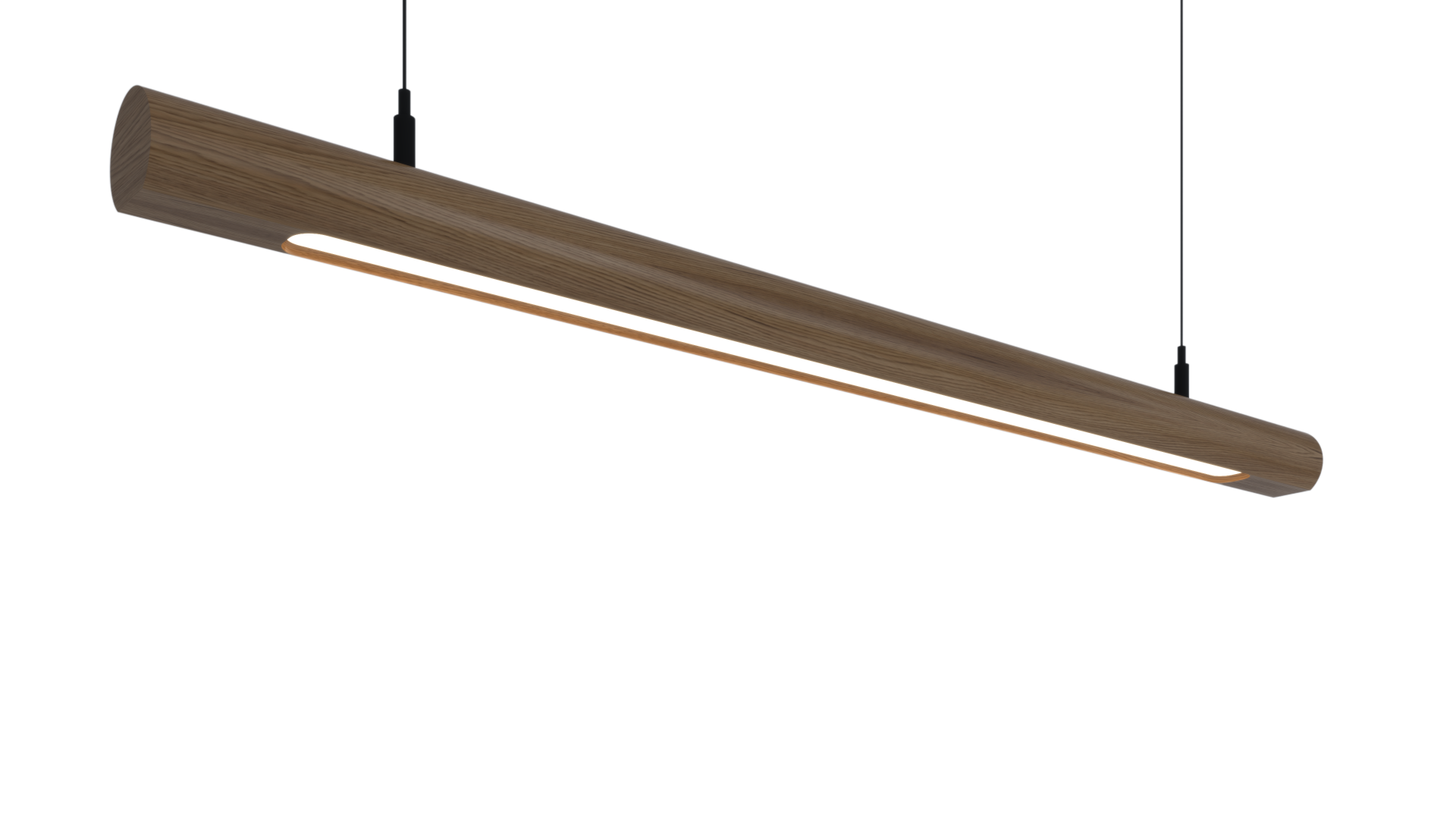 Samsung Led Tridonic Trafolu Sıva Üstü Silindir Boru Ahşap Linear Armatür 6 Cm Kasa Linear Aydınlatma 100CM - 4000K (Natural Işık) - Dışbudak - Askılı