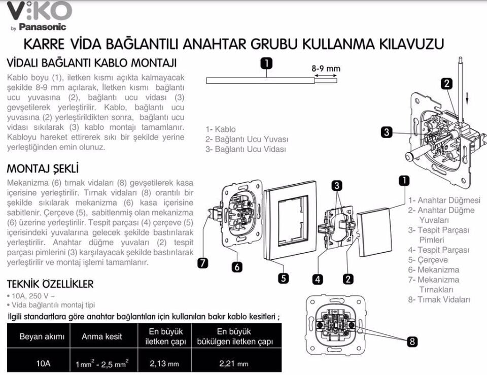 Viko Karre Rotatif Dimmer R (40-600W) Beyaz Mekanizma + Kapak 90900042