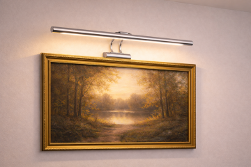 Krom Kasa Ayna ve Tablo Üstü Flüt Aplik 50CM