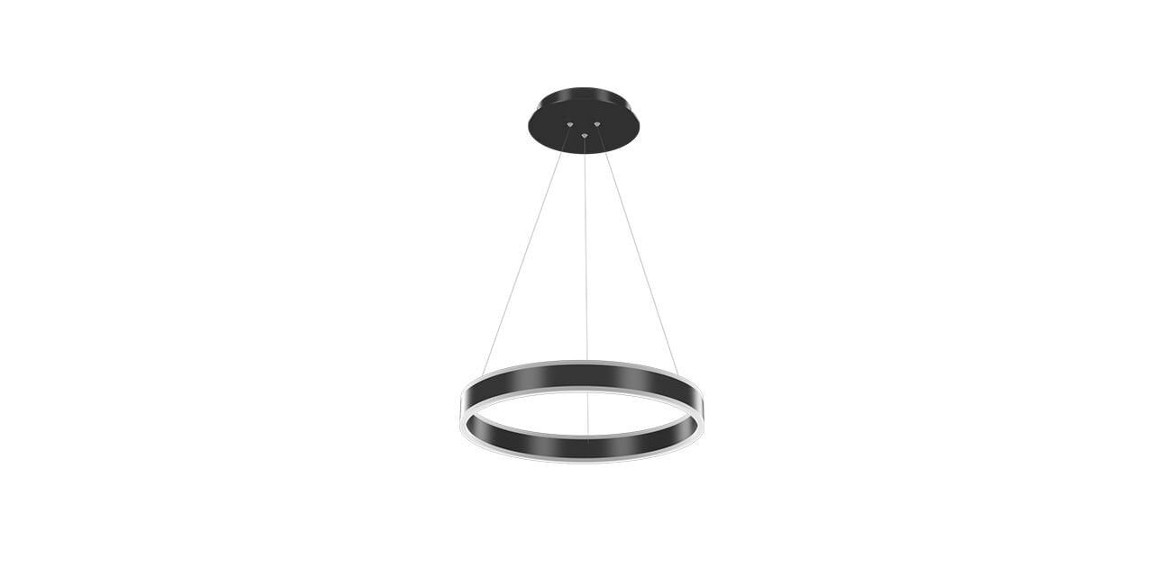 Goya 35 Watt Samsung Ledli Dekoratif Sarkıt Yuvarlak Linear Aydınlatma 40CM GY 8211-40 6500K (Beyaz Işık) - Beyaz - Dimsiz - Rozanssız