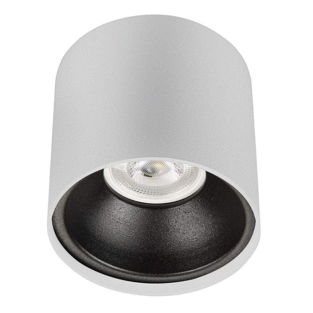 Sıva Üstü Silindir Led Spot Armatür 10x10 Cm Beyaz - Siyah Ampulsuz