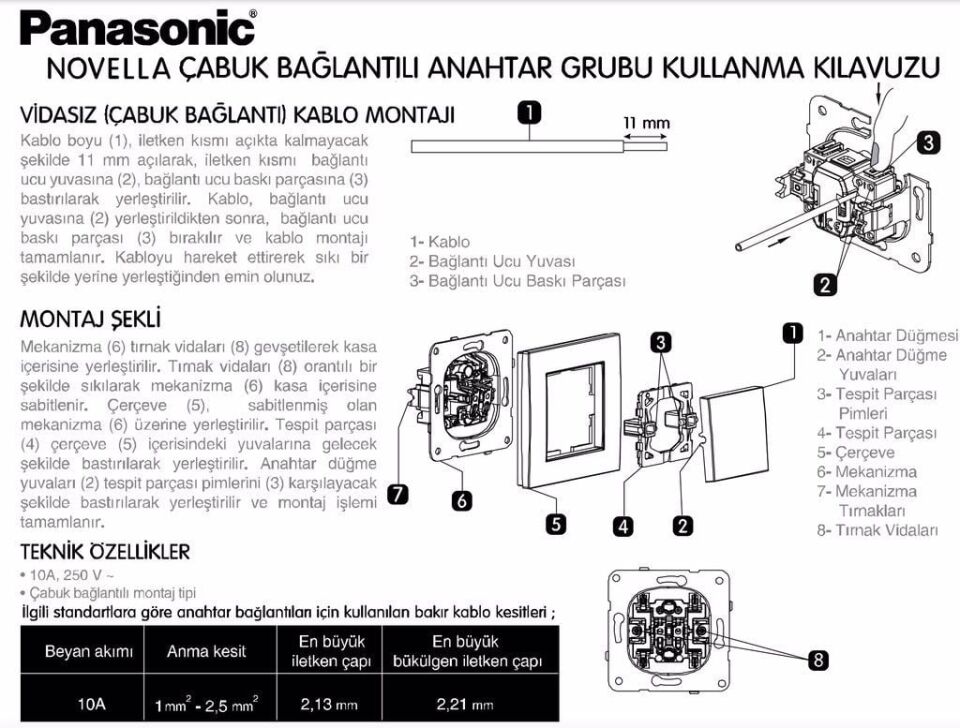 Viko Artline Novella Light Anahtarı Mekanizma + Kapak 92605303 Füme