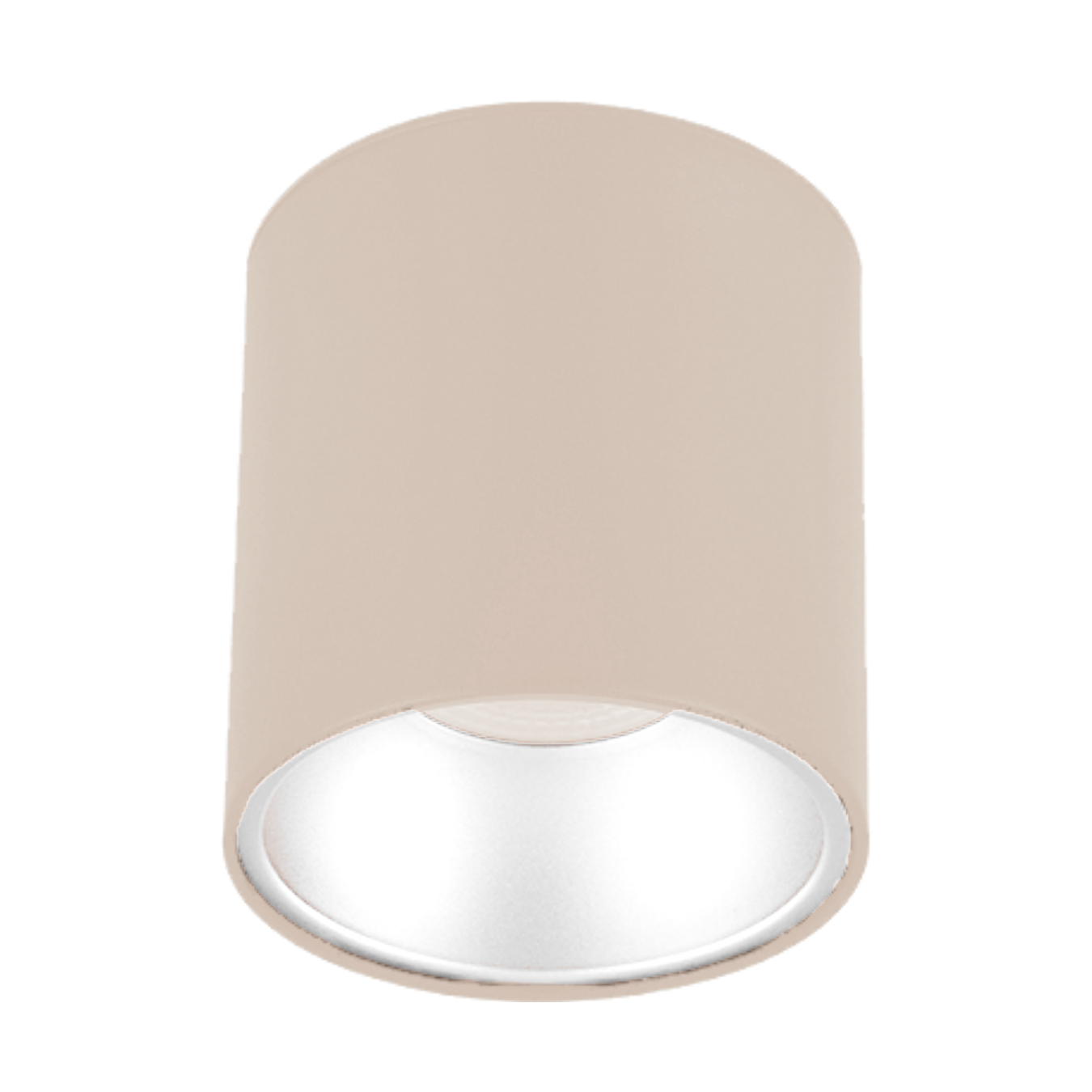 Sıva Üstü Silindir Led Spot Armatür 10x10 Cm Bej - Beyaz (6400K) Beyaz Işık