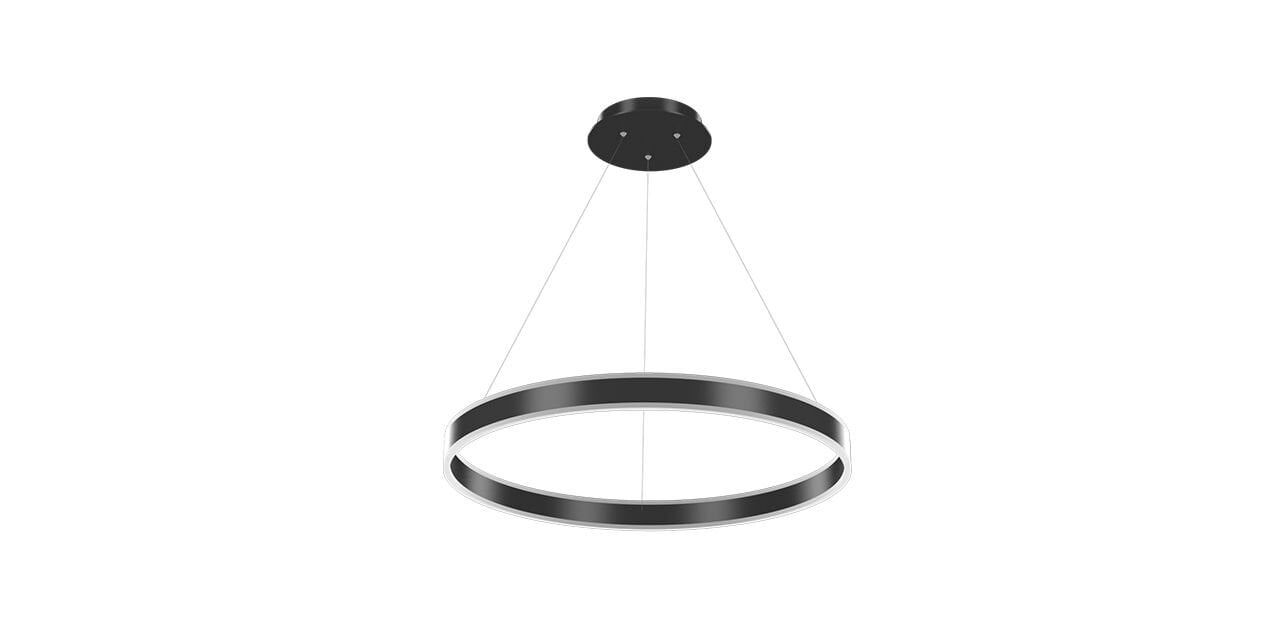 Goya 40 Watt Samsung Ledli Dekoratif Sarkıt Yuvarlak Linear Aydınlatma 60CM GY 8211-60 6500K (Beyaz Işık) - Beyaz - Dimsiz - Rozanslı