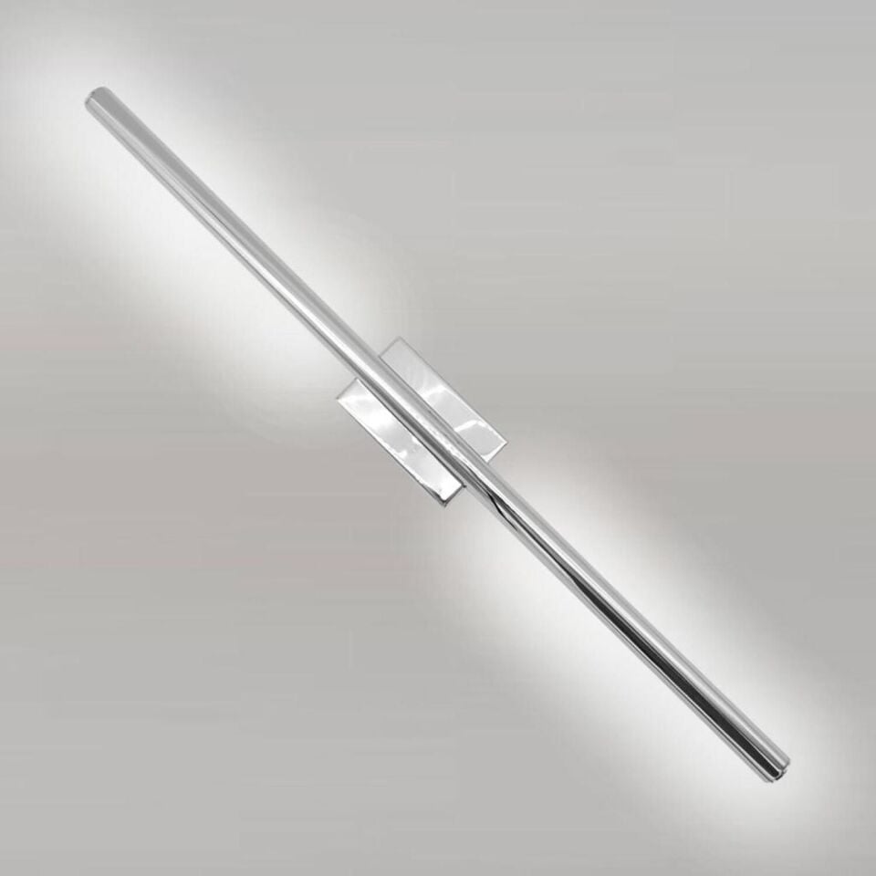 Krom Kasa Düz Dekoratif Çift Yönlü Duvar Aplik 60CM