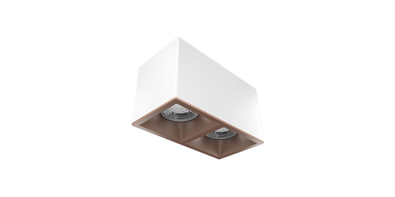 Goya 2x8 Watt 18x9 Kare Kasa Samsung Ledli Spot Armatür GY 1862-8 4000K (Natural Işık) - Beyaz - Rose - Dimsiz