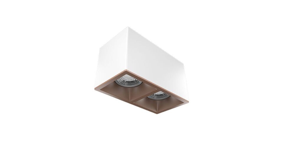 Goya 2x8 Watt 18x9 Kare Kasa Samsung Ledli Spot Armatür GY 1862-8 4000K (Natural Işık) - Beyaz - Rose - Dimsiz
