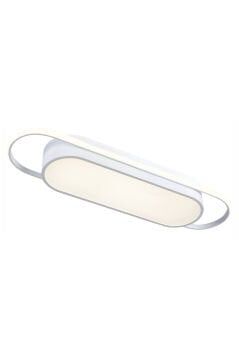 Mimas Modern Dekoratif Dikdörtgen Plafonyer Led Avize Aydınlatma Beyaz Kasa 3 Renk Modlu KOZ8062