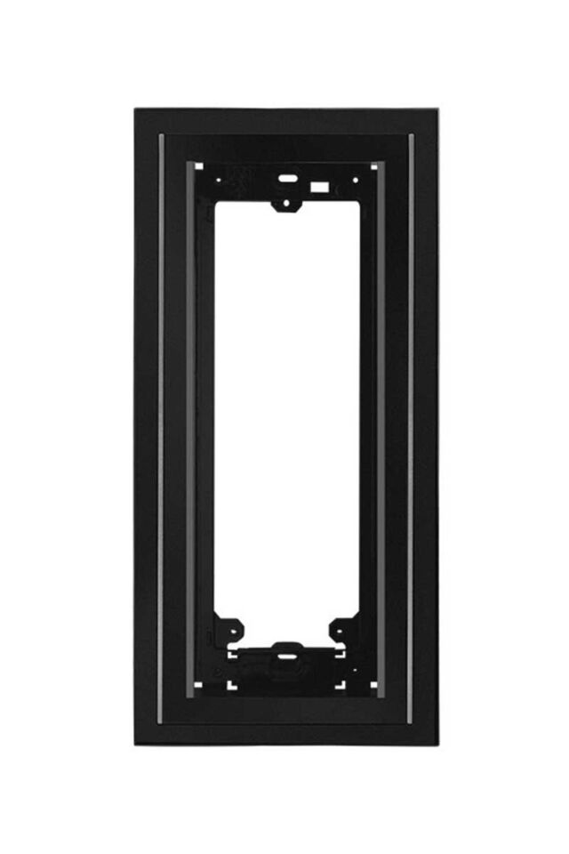 Audio Beyaz Işıklı Sıva Üstü Panel Altlık Siyah Çerçeve 001284A