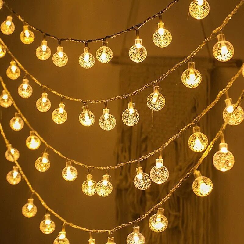Pilli Misket Yılbaşı Ağacı Süsü 3 Metre 20 Ledli Misket Yılbaşı Süsü SNC-307