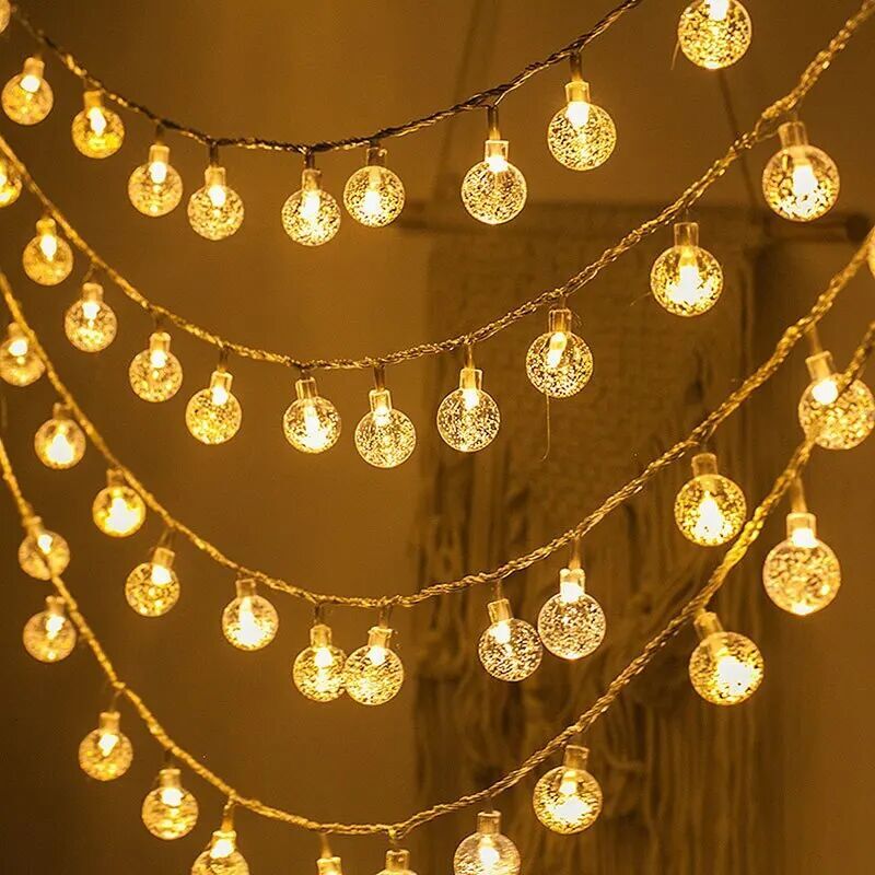 Pilli Misket Yılbaşı Ağacı Süsü 3 Metre 20 Ledli Misket Yılbaşı Süsü SNC-307