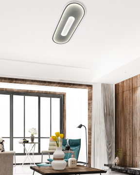 Pallas Modern Dekoratif Oval Dikdörtgen Plafonyer Led Avize Aydınlatma 3 Renk Modlu KOZ8053