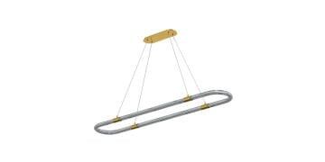 Goya 48 Watt Samsung Ledli Dekoratif Sarkıt Dikdörtgen Gold Kasa Linear Aydınlatma 80CM GY 8219-20120