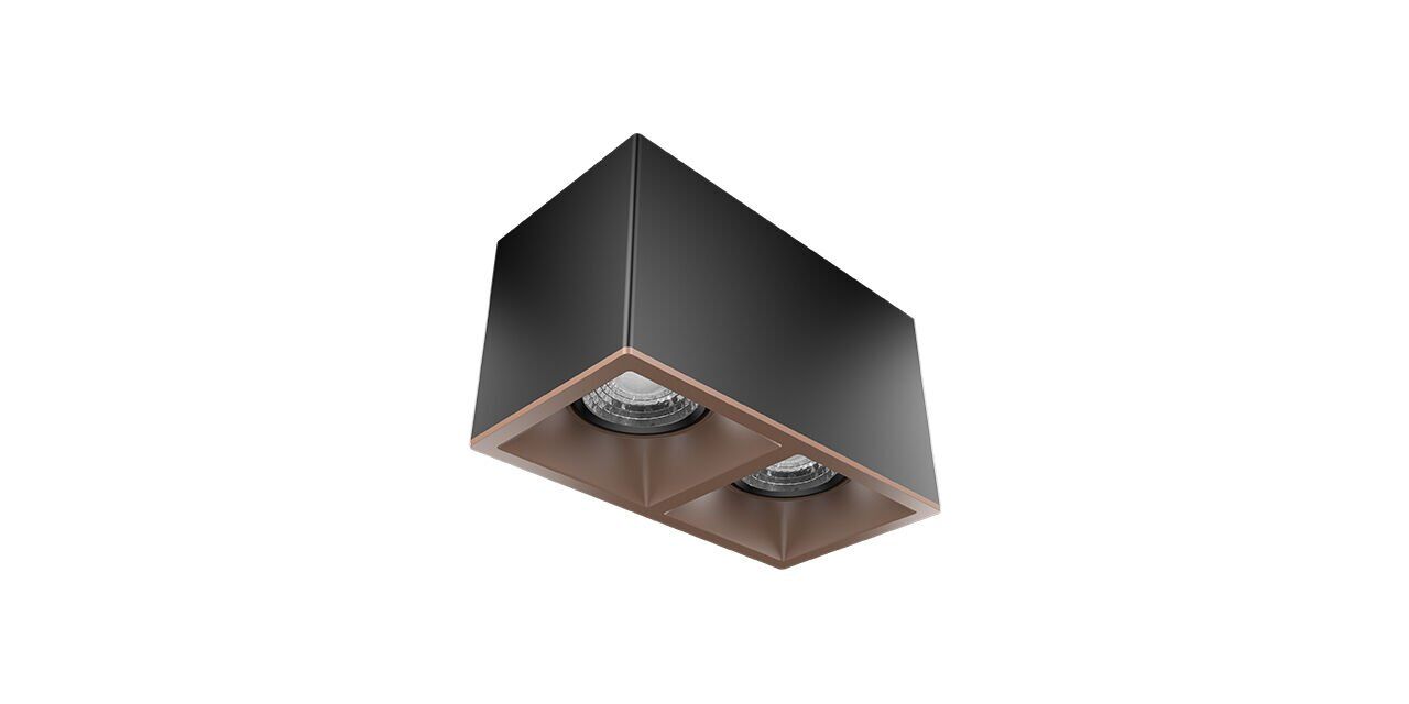 Goya 2x8 Watt 18x9 Kare Kasa Samsung Ledli Spot Armatür GY 1862-8 2700K (Sarı Işık) - Siyah - Rose - Dimli