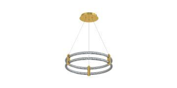Goya 110 Watt Samsung Ledli Dekoratif Sarkıt Yuvarlak Gold Kasa Linear Aydınlatma 60CM GY 8214-6060