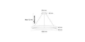 Goya 200 Watt Samsung Ledli Dekoratif Sarkıt Yuvarlak Kristal Linear Aydınlatma 100CM GY 8261-100