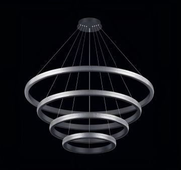 Goya 120 Watt Samsung Ledli Dekoratif Sarkıt Yuvarlak Kristal Linear Aydınlatma 60CM GY 8261-60