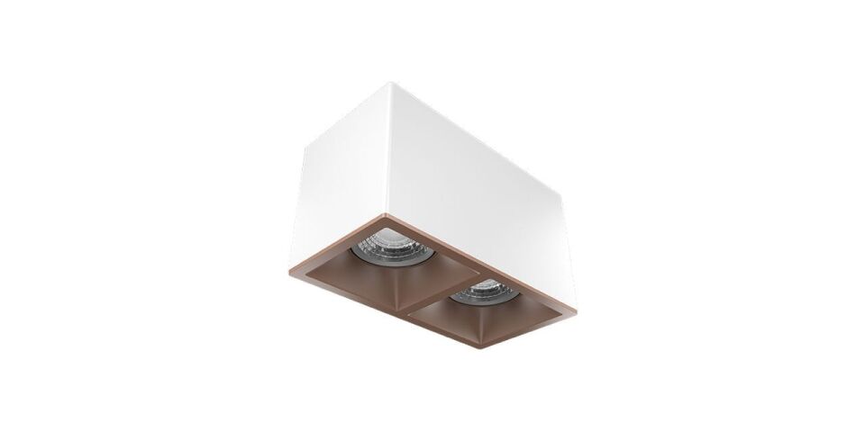 Goya 2x8 Watt 18x9 Kare Kasa Samsung Ledli Spot Armatür GY 1862-8 2700K (Sarı Işık) - Beyaz - Rose - Dimsiz