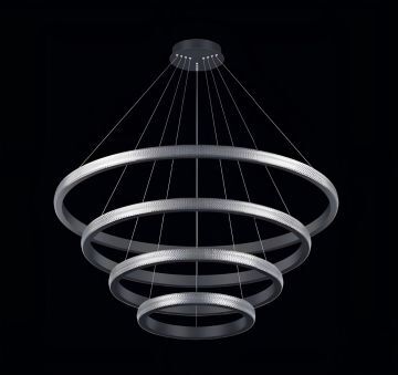Goya 40 Watt Samsung Ledli Dekoratif Sarkıt Yuvarlak Kristal Linear Aydınlatma 40CM GY 8260-40