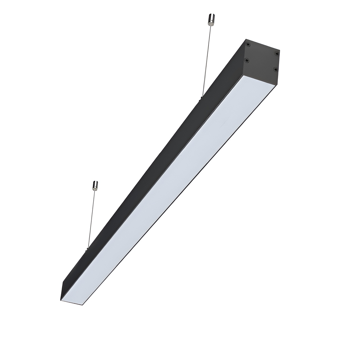 Linear Aydınlatma 60Cm 25W Yüksek Lümen Osram Led Sıva Üstü Led Lineer Armatür 8,5x8,5Cm 2700K (Sarı Işık) - Askısız - Antrasit