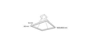 Goya 78 Watt Samsung Ledli Dekoratif Sarkıt Kare Linear Aydınlatma 80CM GY 8213-80