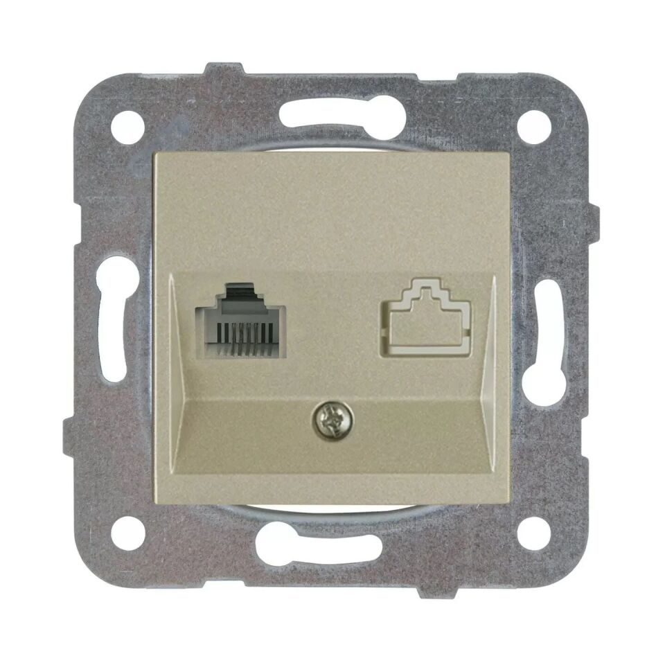 Viko Artline Novella Tekli Data Prizi (RJ45 CAT6) Mekanizma + Kapak 92600102 Bronz