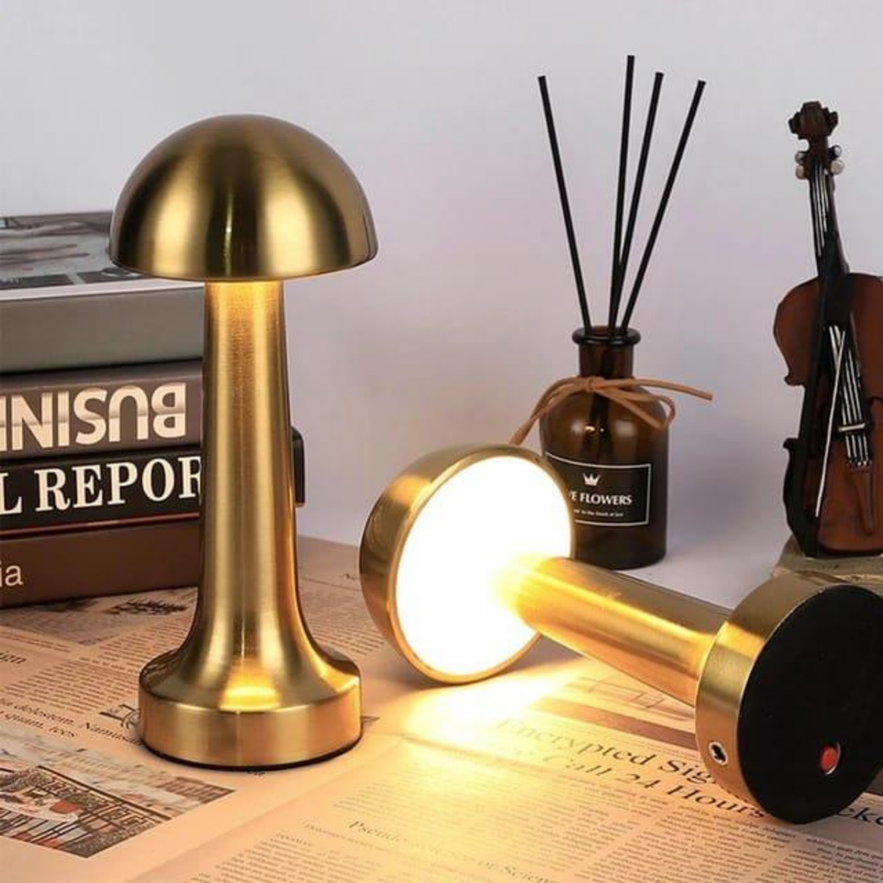 Cata Lizbon Şarjlı Dokunmatik Masa Lambası 3 Renk Yanma Modlu Gold Renk CT-8429