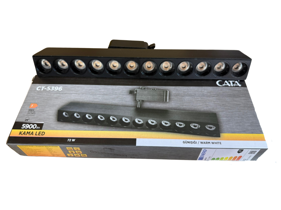 Cata 72W Kama Led Ray Spot Aydınlatma Armatürü Oynar Başlıklı ct-5396