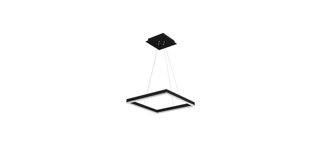 Goya 35 Watt Samsung Ledli Dekoratif Sarkıt Kare Linear Aydınlatma 40CM GY 8212-40 6500K (Beyaz Işık) - Beyaz - Dimsiz - Rozanslı