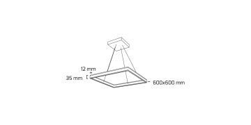 Goya 52 Watt Samsung Ledli Dekoratif Sarkıt Kare Linear Aydınlatma 60CM GY 8212-60