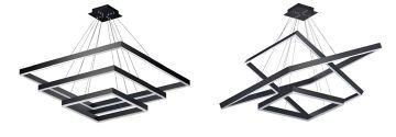 Goya 35 Watt Samsung Ledli Dekoratif Sarkıt Kare Linear Aydınlatma 40CM GY 8212-40