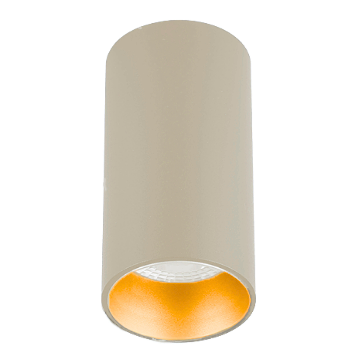 Sıva Üstü Silindir Led Spot Armatür 6x10 Cm Bej - Altın 3200K (Gün Işığı)