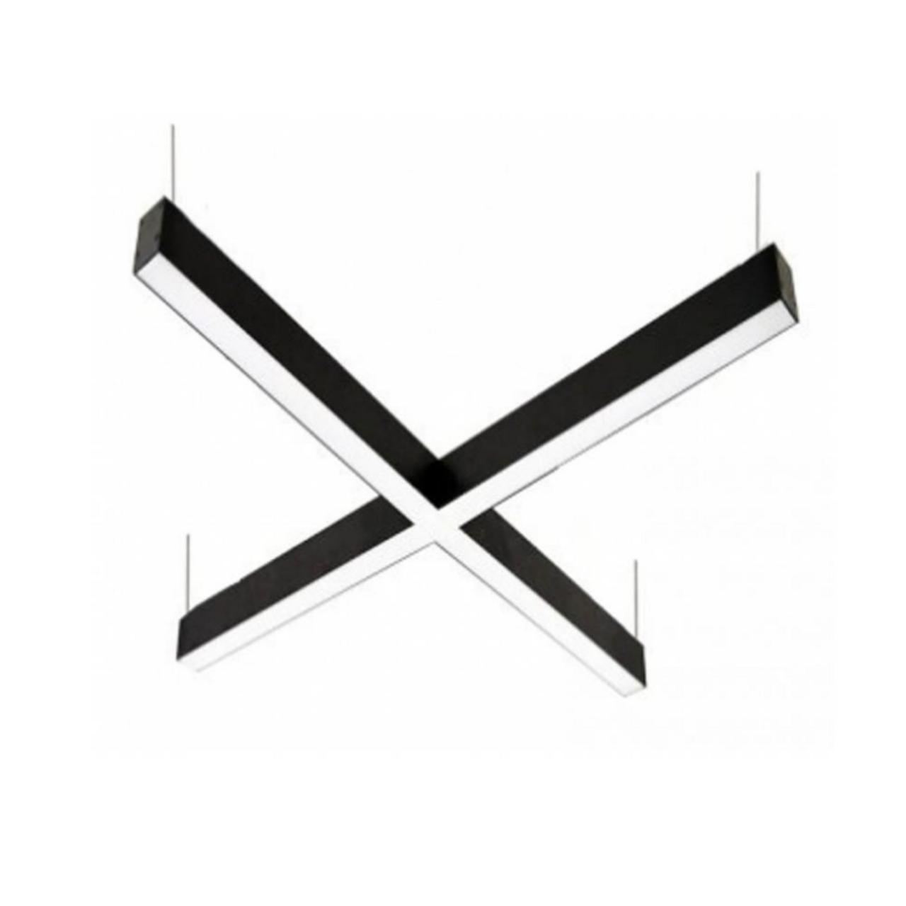 X Linear Aydınlatma Modern Led Avize Lineer Armatür 120x120CM - 6000K (Beyaz Işık) - Askısız - Beyaz