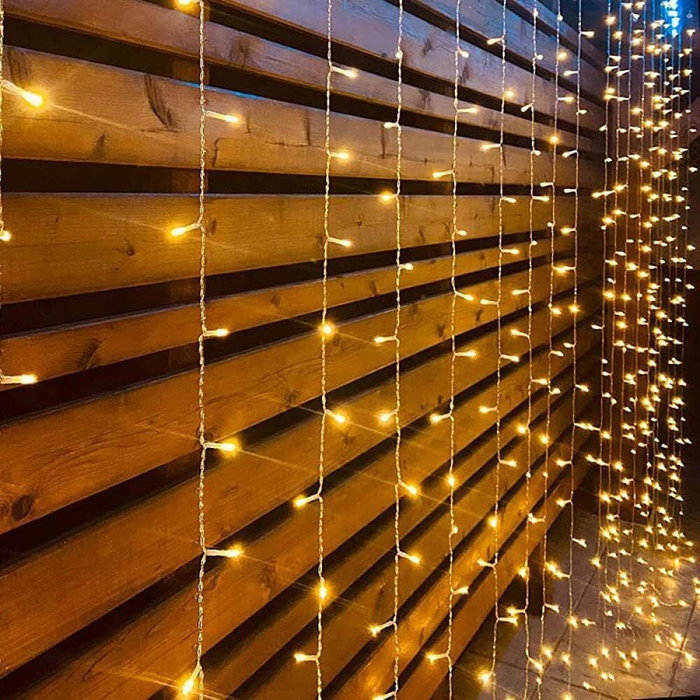 Flaşlı Sarkıt Saçak Led Yılbaşı Süsü 2x3 Metre 600 Ledli Saçak Yılbaşı Ağacı Süsü Beyaz Kablo SNC-604