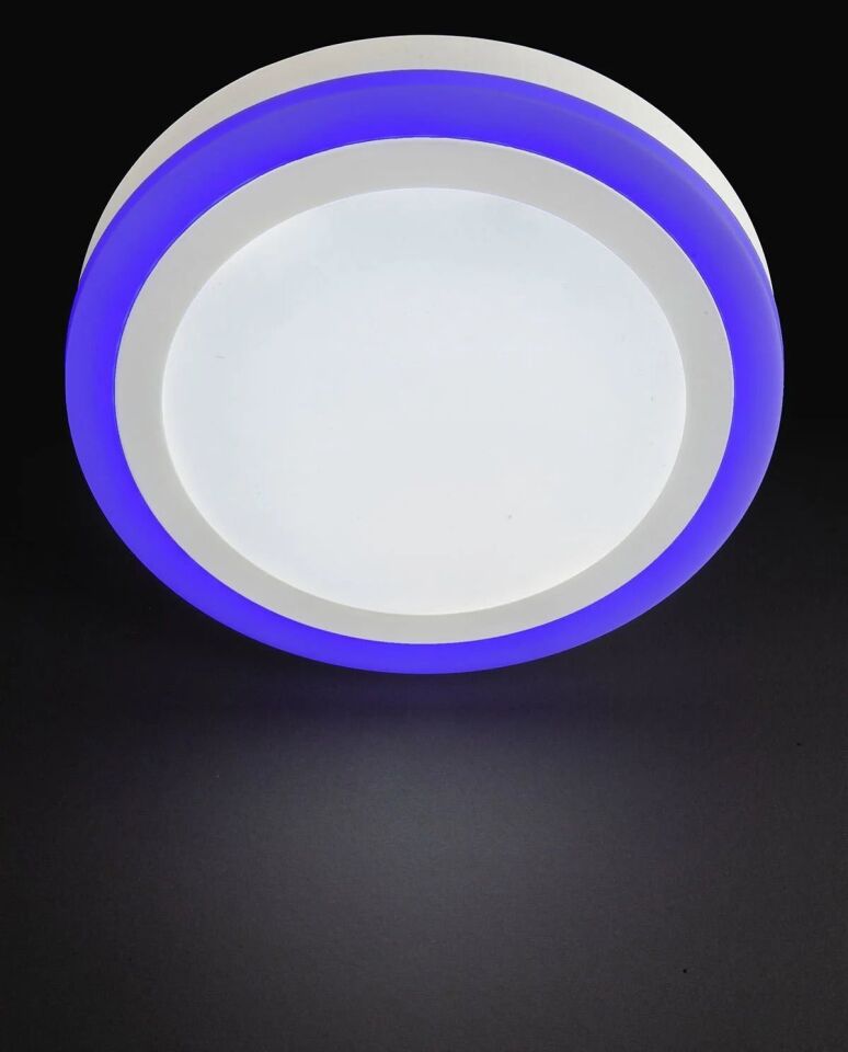 Noas 18+6W Sıva Üstü 3 Modlu Yuvarlak Led Panel Mavi + Beyaz Işık YL14-1800-R