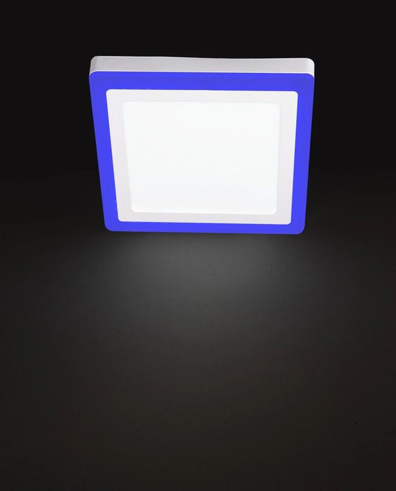Noas 18+6W Sıva Üstü 3 Modlu Kare Led Panel Mavi + Beyaz Işık YL15-1800-R