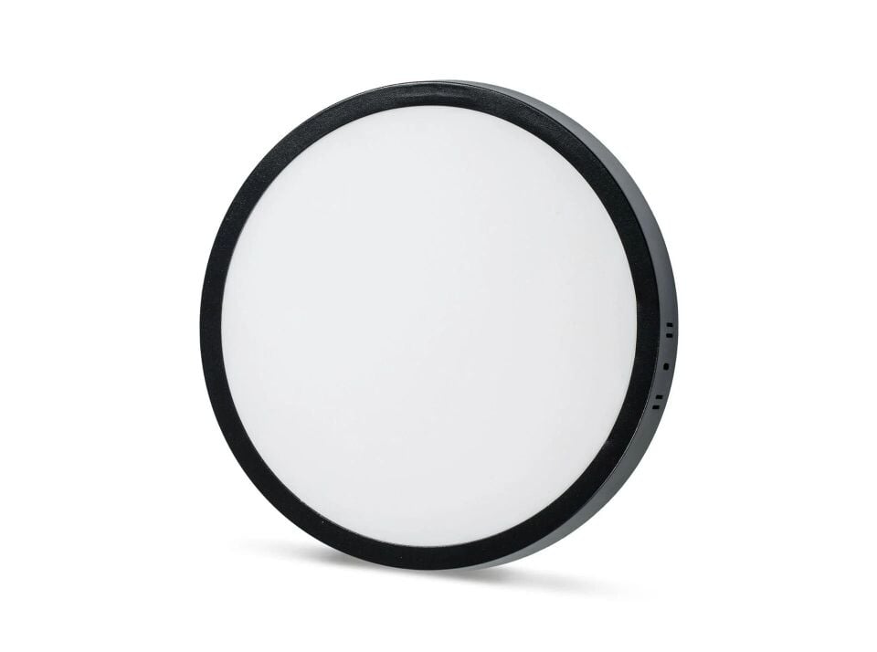 Noas 24W Sıva Üstü Yuvarlak Led Panel Siyah Kasa Beyaz Işık YL14-2410-S