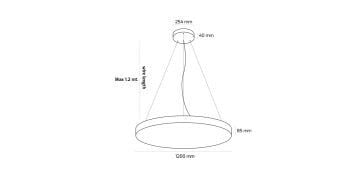 Goya 153 Watt Samsung Ledli Dekoratif Sarkıt Simit Davul Linear Aydınlatma 120CM GY 8113-120