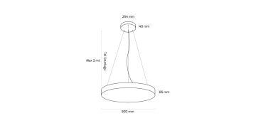 Goya 109 Watt Samsung Ledli Dekoratif Sarkıt Simit Davul Linear Aydınlatma 90CM GY 8113-90