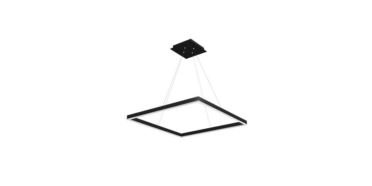 Goya 52 Watt Samsung Ledli Dekoratif Sarkıt Kare Linear Aydınlatma 60CM GY 8212-60 3000  K (Gün Işığı) - Siyah - Dimli - Rozanssız